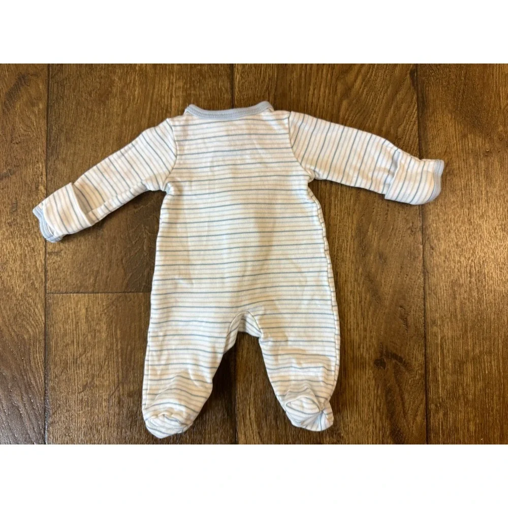 Preemie Baby Boy Sleeper Zipper Outfit Romper‎ Footie Pajamas Clothes Striped
